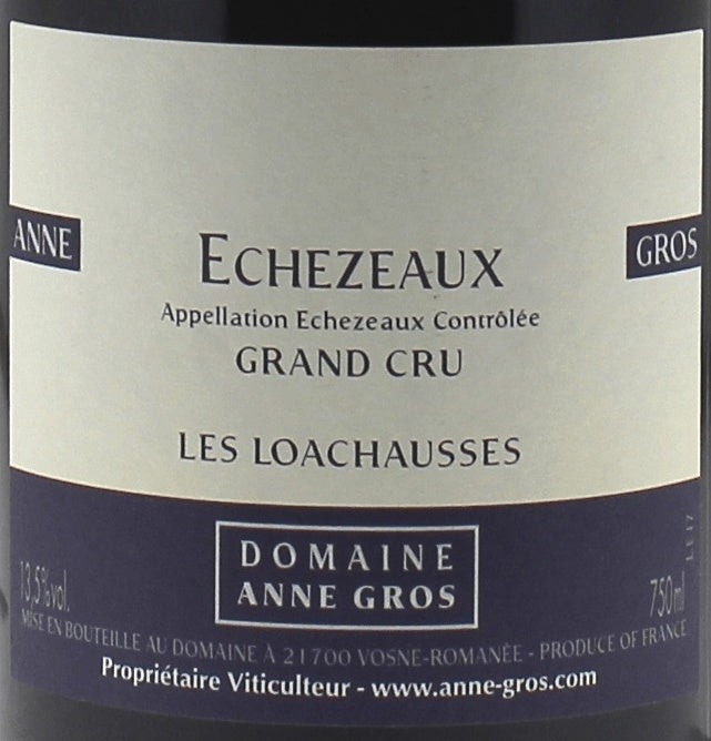 Domaine Anne Gros Echezeaux Grand Cru Les Loachausses AOC — wine label, illustrative image