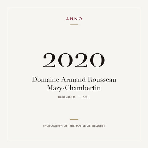 Domaine Armand Rousseau Mazis-Chambertin Grand Cru Mazy-Chambertin 2020 AOC 0,75l — ANNO vintage card; photograph of the actual bottle available on request