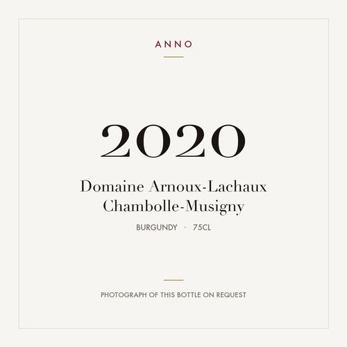 Domaine Arnoux-Lachaux Chambolle-Musigny 2020 0,75l from Burgundy — ANNO vintage card; photograph of the actual bottle available on request