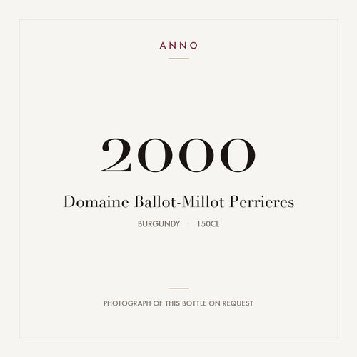 Domaine Ballot-Millot Perrieres 2000 1,5l, Borgogna — card dell'annata ANNO; foto della bottiglia reale disponibile su richiesta