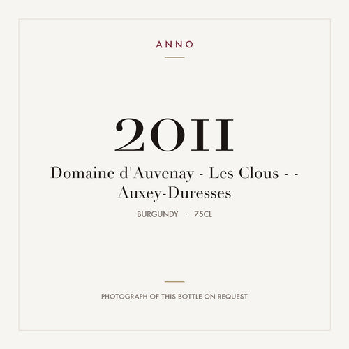 Domaine d'Auvenay - Les Clous - - Auxey-Duresses 2011 0,75l, 勃根地 — ANNO 年份卡；實際酒瓶照片可應要求提供