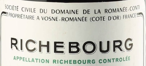 Domaine de la Romanee-Conti Richebourg Grand Cru 1986 0,75l — wine label, illustrative image