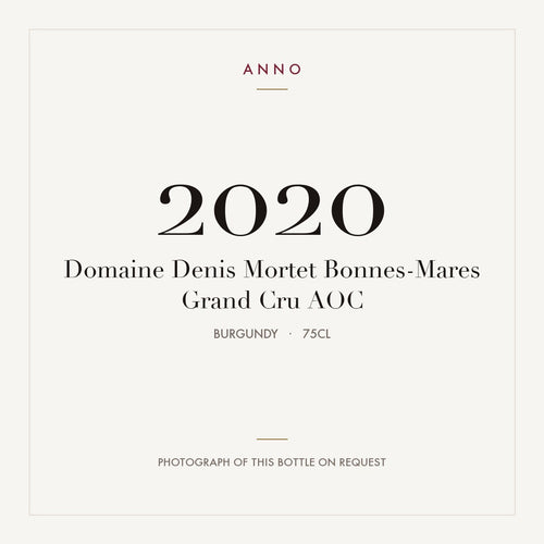 Domaine Denis Mortet Bonnes-Mares Grand Cru 2020 AOC 0,75l from Burgundy — ANNO vintage card; photograph of the actual bottle available on request