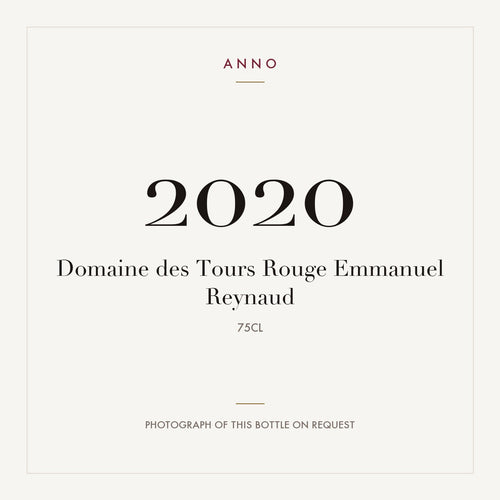 Domaine des Tours Rouge 2020 0,75l — ANNO vintage card; photograph of the actual bottle available on request