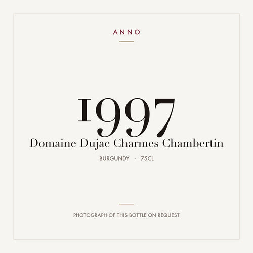 Domaine Dujac Charmes Chambertin 1997 0,75l — ANNO vintage card; photograph of the actual bottle available on request