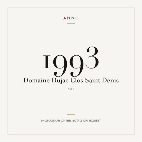 Domaine Dujac Clos Saint-Denis Grand Cru 1993 AOC 0,75l — card dell'annata ANNO; foto della bottiglia reale disponibile su richiesta