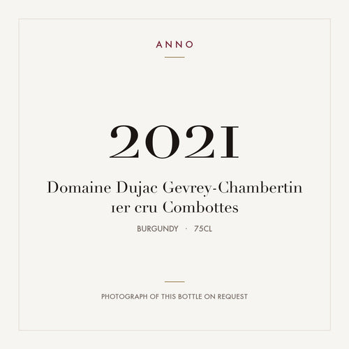 Domaine Dujac Gevrey-Chambertin 1er cru Combottes 2021 0,75l from Burgundy — ANNO vintage card; photograph of the actual bottle available on request
