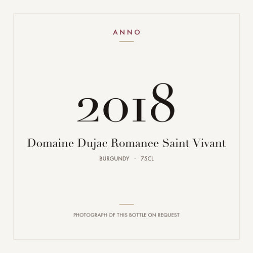 Domaine Dujac Romanee-Saint-Vivant Grand Cru 2018 AOC 0,75l — ANNO-jaargangkaart; foto van de echte fles op aanvraag