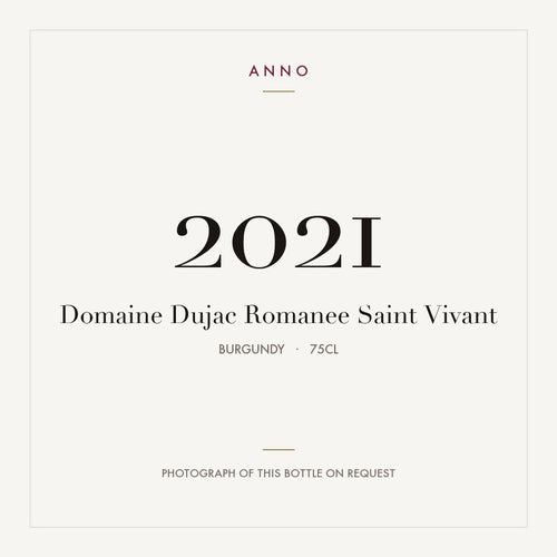 Domaine Dujac Romanee-Saint-Vivant Grand Cru 2021 AOC 0,75l — ANNO-Jahrgangskarte; Foto der tatsächlichen Flasche auf Anfrage