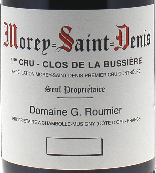Domaine Georges Roumier Morey-Saint-Denis Premier Cru Clos de la Bussiere 2019 AOC 0,75l — vinetiket, illustrativt billede