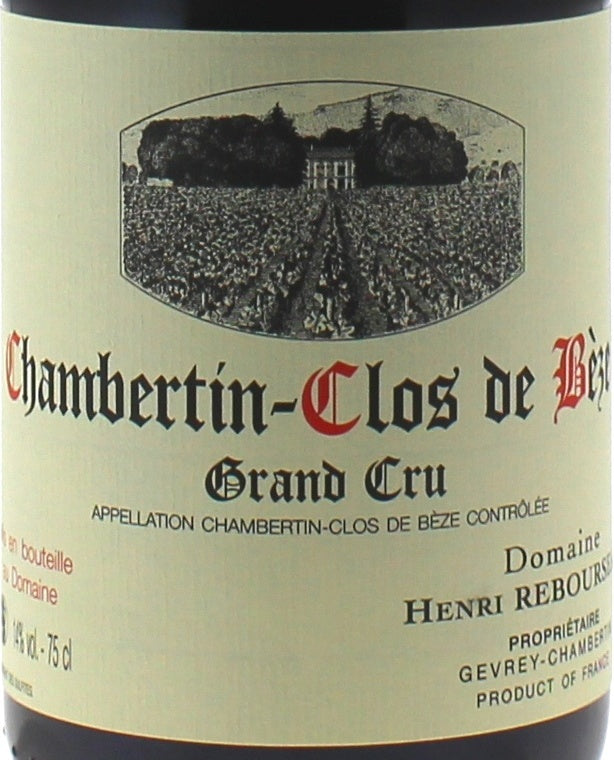 Domaine Henri Rebourseau Chambertin Clos de Beze Grand Cru 2019 AOC 0,75l — wine label, illustrative image