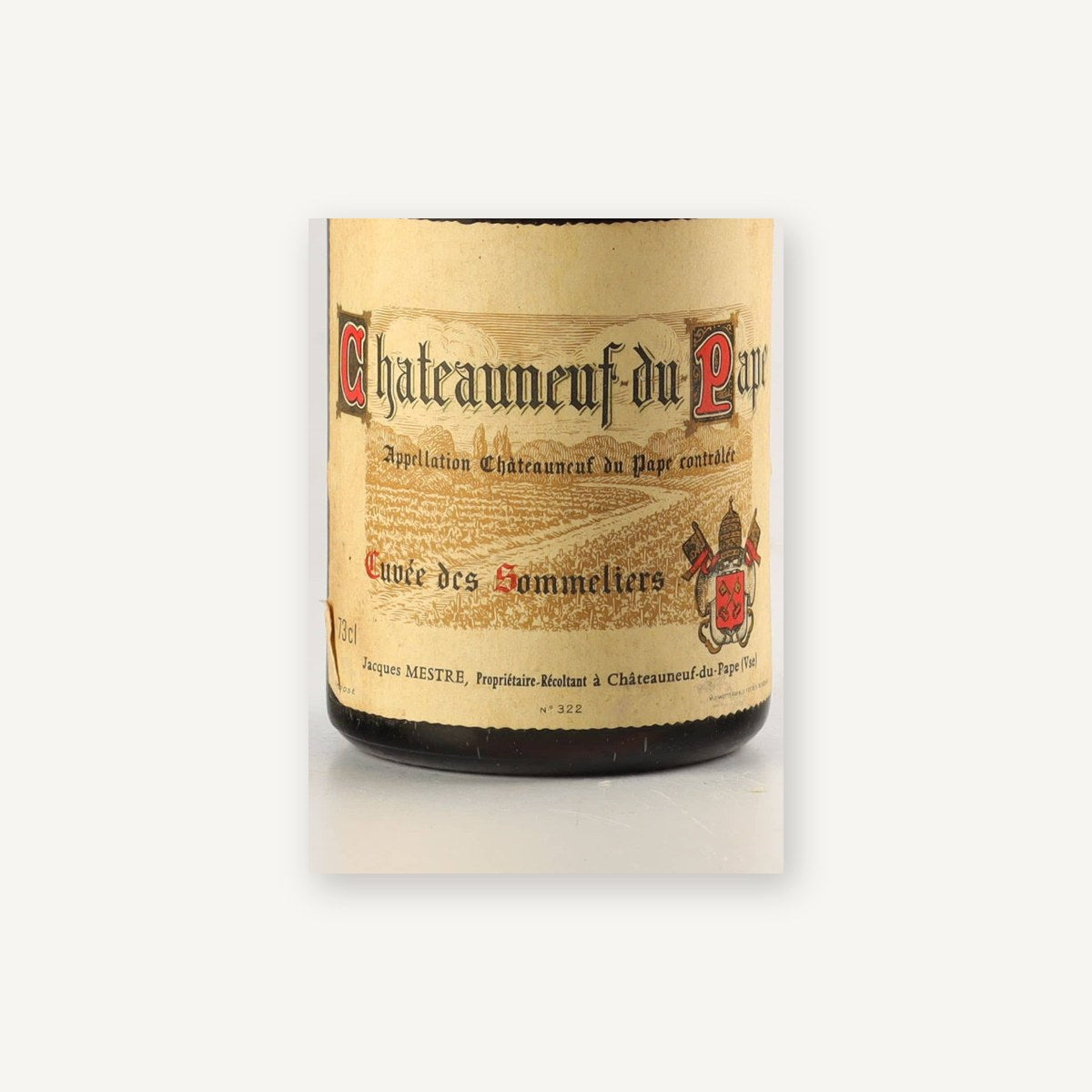 Domaine Jacques Mestre Cuvee des Sommeliers 1973 0,75l — wine label