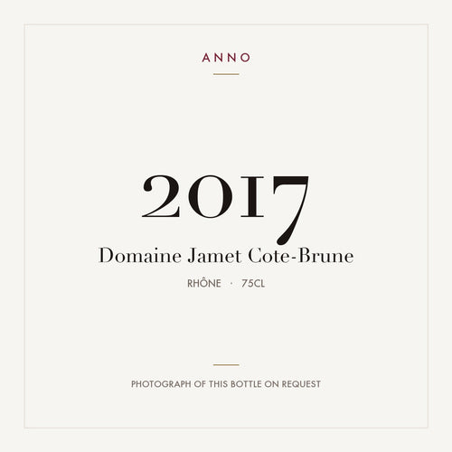 Domaine Jamet Cote-Brune 2017 0,75l from Rhône — ANNO vintage card; photograph of the actual bottle available on request