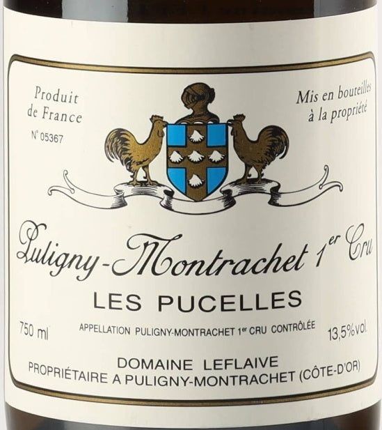 Domaine Leflaive Puligny-Montrachet Premier Cru Les Pucelles 2005 AOC — wine label