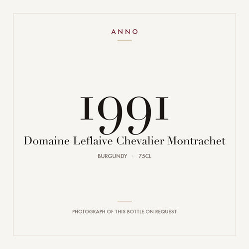 Domaine Leflaive Chevalier-Montrachet Grand Cru 1991 AOC 0,75l — ANNO vintage card; photograph of the actual bottle available on request