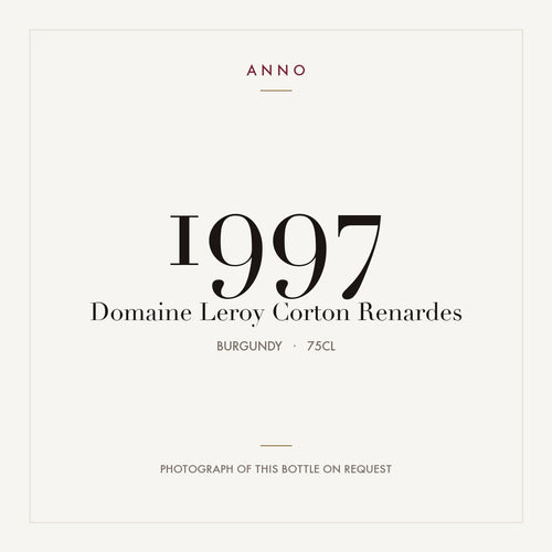 Domaine Leroy Corton Grand Cru Renardes 1997 AOC 0,75l — ANNO vintage card; photograph of the actual bottle available on request