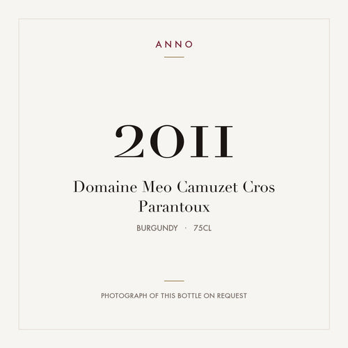 Domaine Meo-Camuzet Vosne-Romanee Premier Cru Cros Parantoux 2011 AOC 0,75l — карточка урожая ANNO; фото настоящей бутылки по запросу