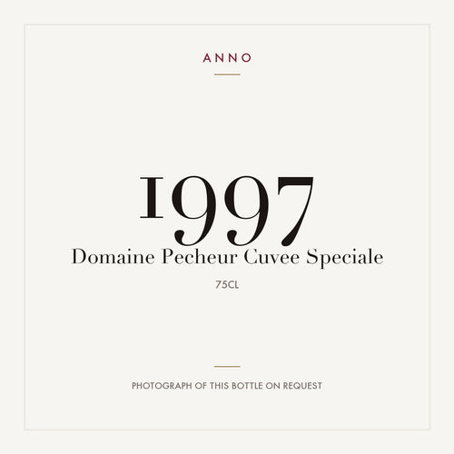 Domaine Pecheur Cuvee Speciale 1997 0,75l — ANNO vintage card; photograph of the actual bottle available on request