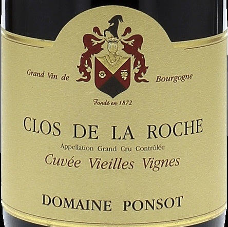 Domaine Ponsot Clos de la Roche Grand Cru Vieilles Vignes 1993 AOC 1,5l — vinetiket, illustrativt billede