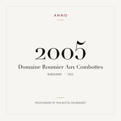Domaine Roumier Aux Combottes 2005 0,75l, Bourgogne — ANNO-jaargangkaart; foto van de echte fles op aanvraag