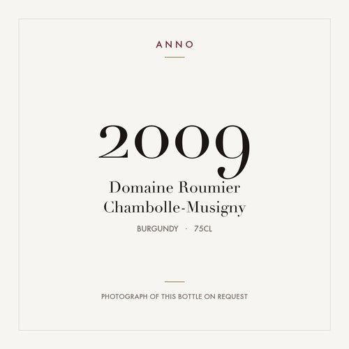Domaine Georges Roumier Chambolle-Musigny 2009 AOC 0,75l — ANNO-årgangskort; foto af den faktiske flaske på forespørgsel