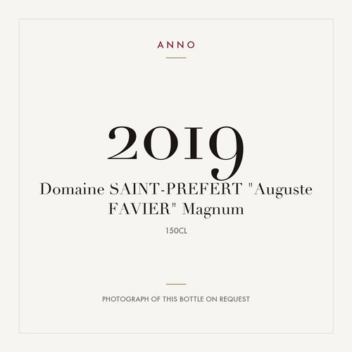 Domaine Saint-Prefert Chateauneuf-du-Pape Auguste Favier 2019 AOC 1,5l — ANNO-jaargangkaart; foto van de echte fles op aanvraag
