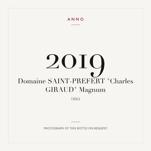 Domaine Saint-Prefert Chateauneuf-du-Pape Charles Giraud 2019 AOC 1,5l — ANNO-jaargangkaart; foto van de echte fles op aanvraag