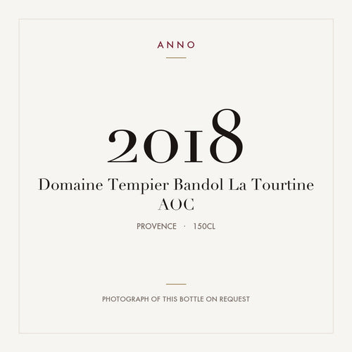 Domaine Tempier Bandol La Tourtine 2018 AOC 1,5l, 普羅旺斯 — ANNO 年份卡；實際酒瓶照片可應要求提供