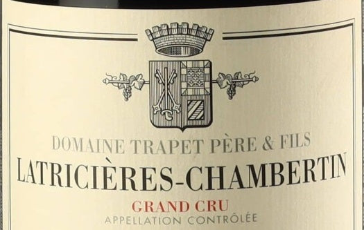Domaine Trapet Pere et Fils Latricieres-Chambertin Grand Cru 1999 AOC 0,75l — vinetiket, illustrativt billede