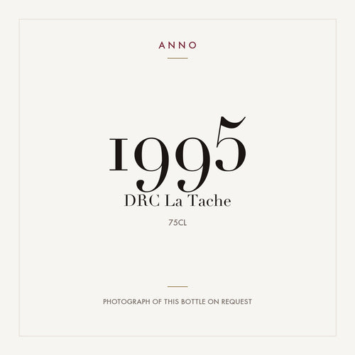Domaine de la Romanee-Conti La Tache Grand Cru 1995 AOC 0,75l — card dell'annata ANNO; foto della bottiglia reale disponibile su richiesta