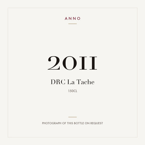 Domaine de la Romanee-Conti La Tache Grand Cru 2011 AOC 1,5l — ANNO vintage card; photograph of the actual bottle available on request