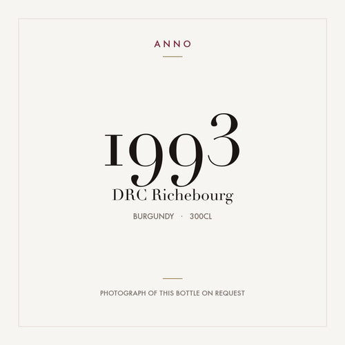 DRC Richebourg 1993 3l — card dell'annata ANNO; foto della bottiglia reale disponibile su richiesta
