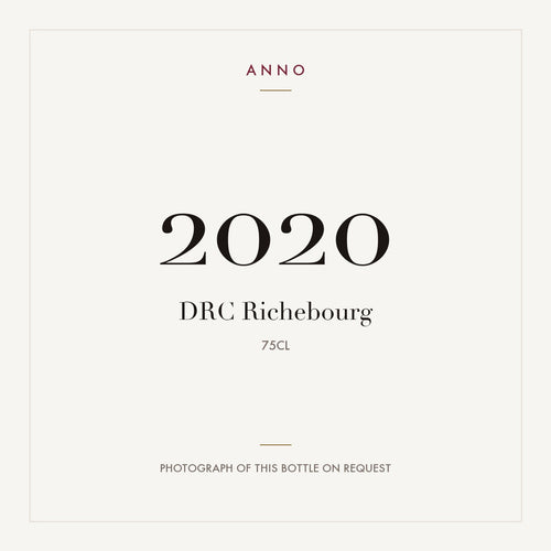 Domaine de la Romanee-Conti Richebourg Grand Cru 2020 AOC 0,75l — card dell'annata ANNO; foto della bottiglia reale disponibile su richiesta