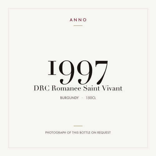 DRC Romanee Saint Vivant 1997 1,5l — card dell'annata ANNO; foto della bottiglia reale disponibile su richiesta