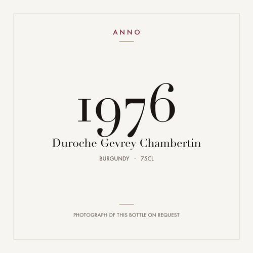 Duroche Gevrey Chambertin 1976 0,75l — ANNO vintage card; photograph of the actual bottle available on request