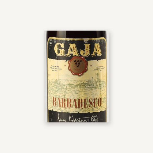 Gaja Barbaresco 1957 0,75l — etichetta del vino