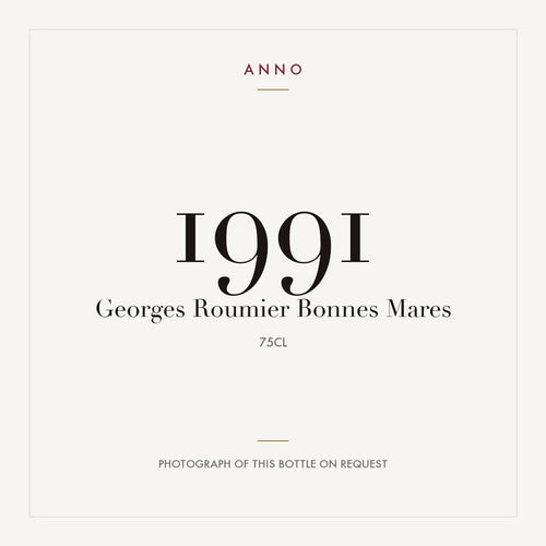 Georges Roumier Bonnes-Mares Grand Cru 1991 AOC 0,75l — ANNO-årgangskort; foto af den faktiske flaske på forespørgsel