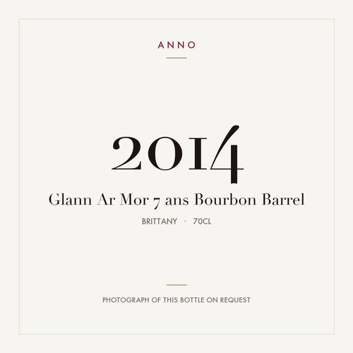Glann Ar Mor 7 ans Bourbon Barrel 2014 0,7l from Brittany — ANNO vintage card; photograph of the actual bottle available on request