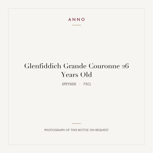 Glenfiddich Grande Couronne 26 Years Old 2021 0,75l from Speyside — ANNO vintage card; photograph of the actual bottle available on request