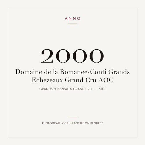 Domaine de la Romanee-Conti Grands Echezeaux Grand Cru 2000 AOC 0,75l from Grands Echezeaux- Grand Cru — ANNO-Jahrgangskarte; Foto der tatsächlichen Flasche auf Anfrage
