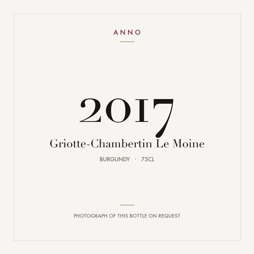 Lucien Le Moine Griotte-Chambertin Grand Cru 2017 AOC 0,75l — ANNO-Jahrgangskarte; Foto der tatsächlichen Flasche auf Anfrage