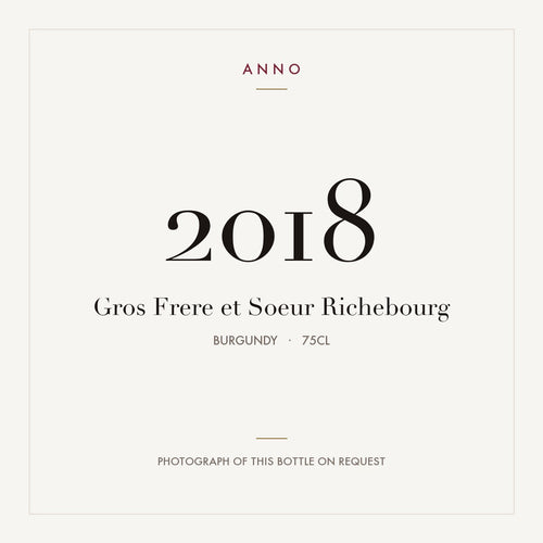 Gros Frere et Soeur Richebourg 2018 0,75l — ANNO vintage card; photograph of the actual bottle available on request