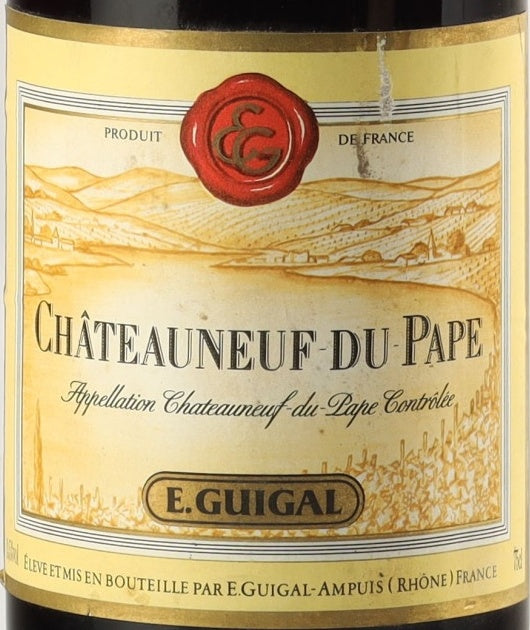 E. Guigal Chateauneuf-du-Pape 1998 AOC 0,75l, Rhône — carte millésime ANNO ; photo de la bouteille réelle disponible sur demande