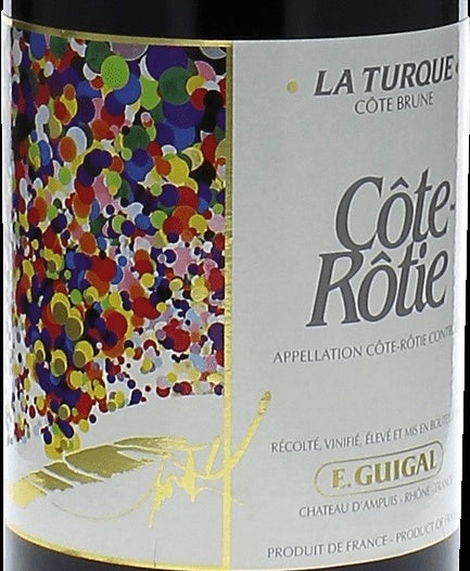 E. Guigal Cote-Rotie La Turque 1991 AOC 0,75l — Weinetikett, Beispielbild