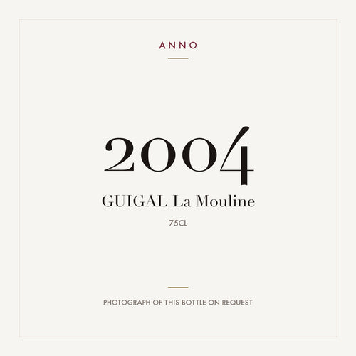 Guigal Cote-Rotie La Mouline 2004 AOC 0,75l — ANNO vintage card; photograph of the actual bottle available on request