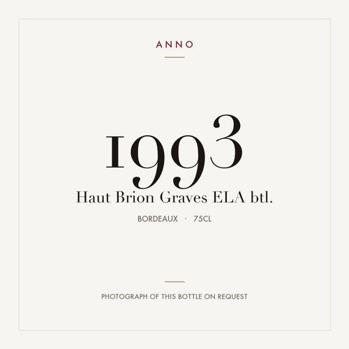 Chateau Haut-Brion Graves 1993 AOC 0,75l — carte millésime ANNO ; photo de la bouteille réelle disponible sur demande