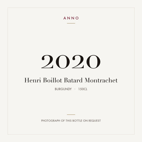 Henri Boillot Batard Montrachet 2020 1,5l — ANNO vintage card; photograph of the actual bottle available on request