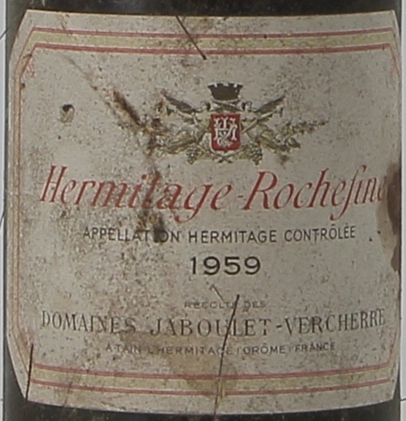 Jaboulet-Vercherre Hermitage Rochefine 1959 AOC — wine label