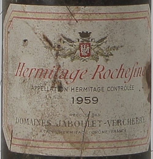 Jaboulet-Vercherre Hermitage Rochefine 1959 AOC — wine label