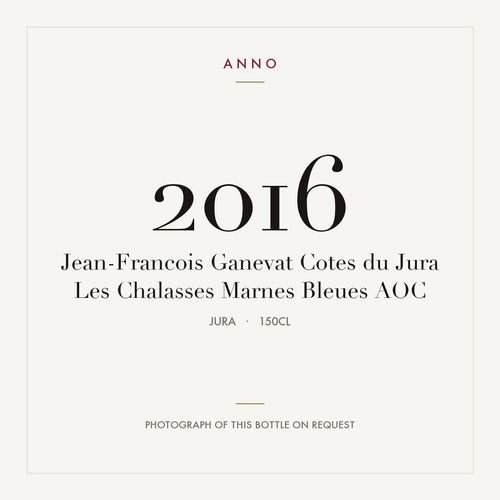 Jean-Francois Ganevat Cotes du Jura Les Chalasses Marnes Bleues 2016 AOC 1,5l, 侏羅 — ANNO 年份卡；實際酒瓶照片可應要求提供